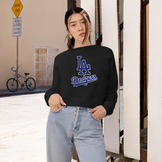 Los Angeles Dodgers Women's Cropped Fleece Pullover