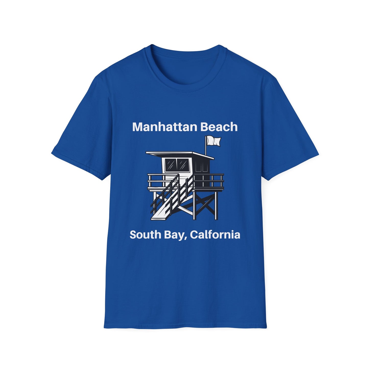 Manhattan Beach Lifeguard Station Men's and Woman's Softstyle T-Shirt