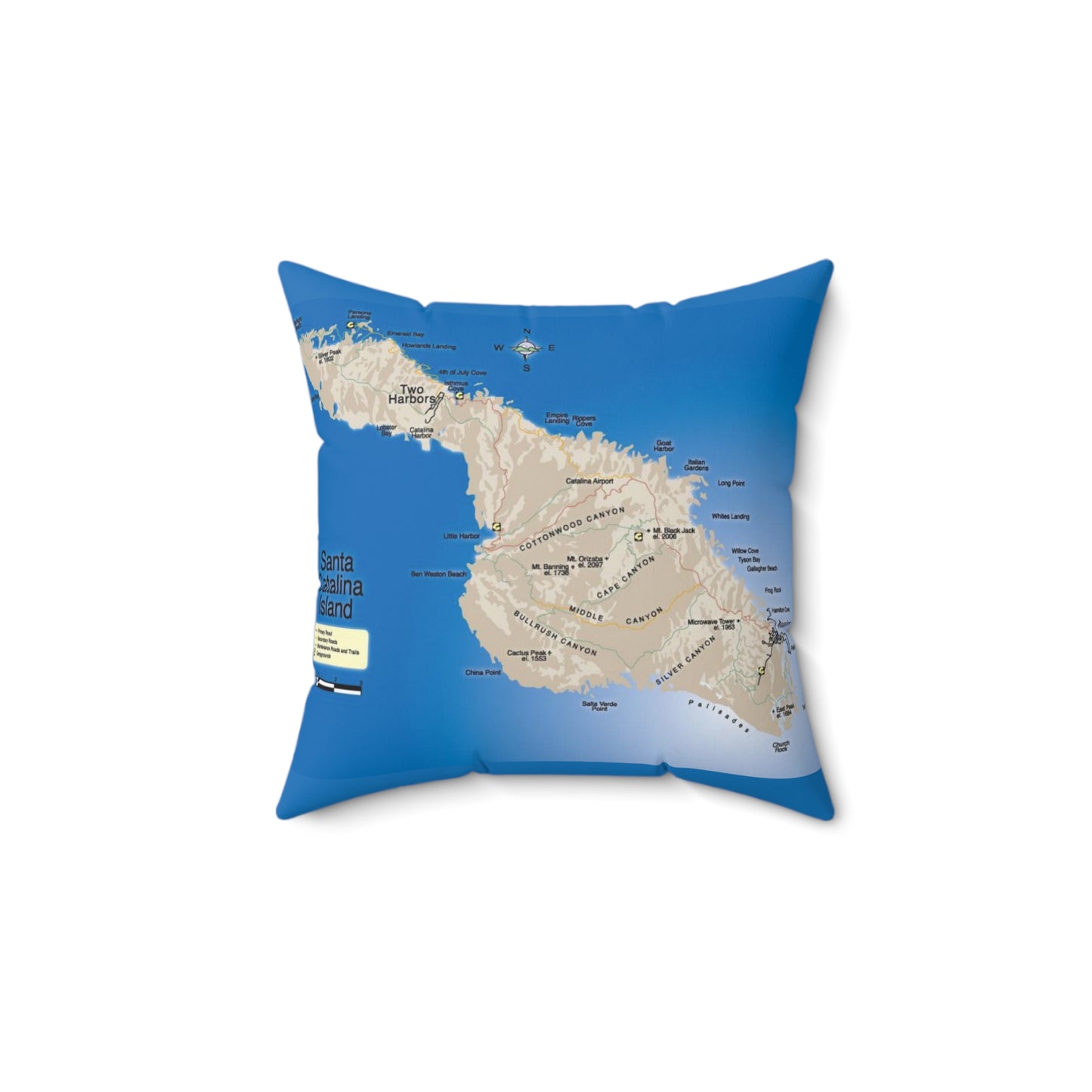 Avalon Catalina Island - Faux Suede Square Pillow