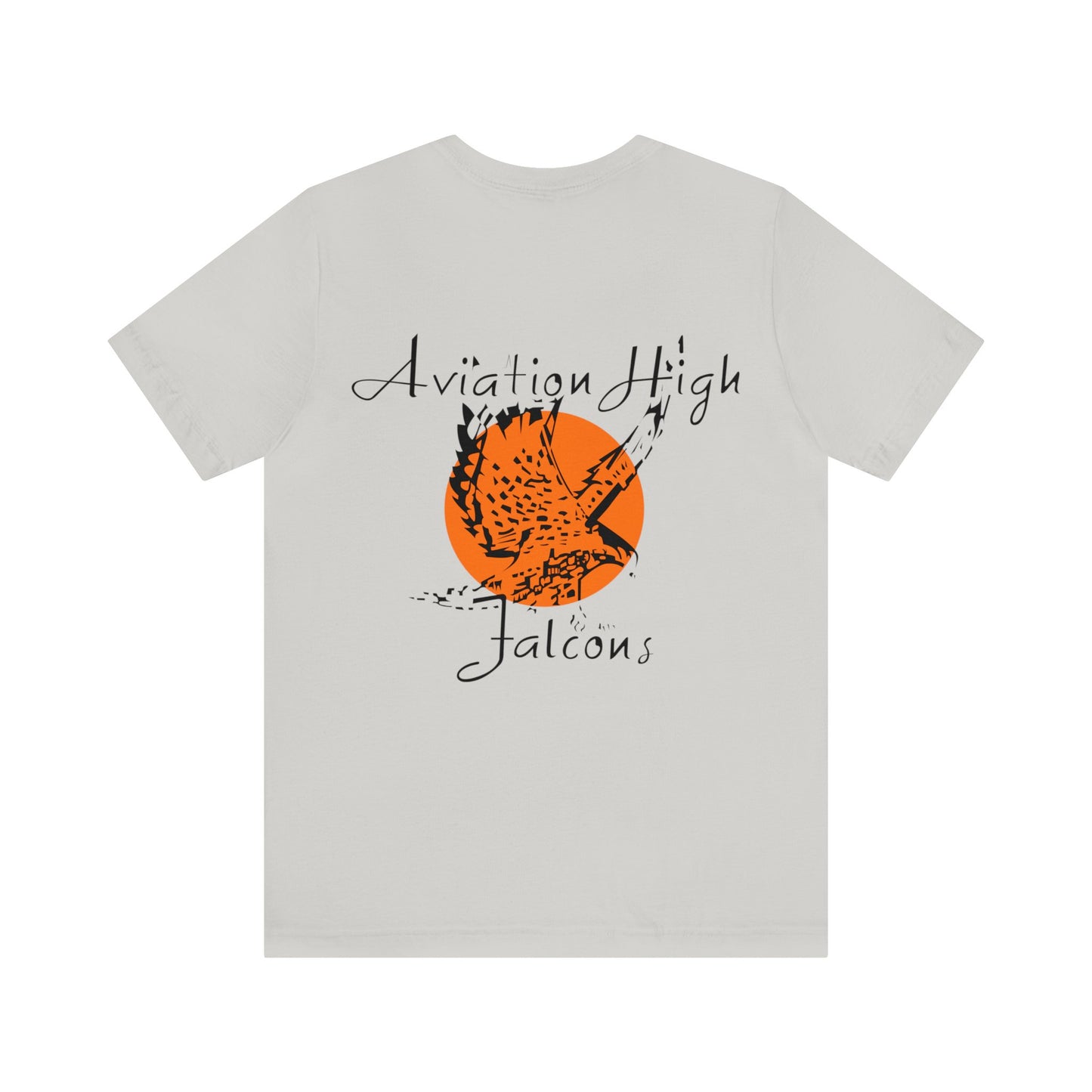 Aviation High School Signage Logo - Many Colors - Unisex Jersey Short Sleeve Tee
