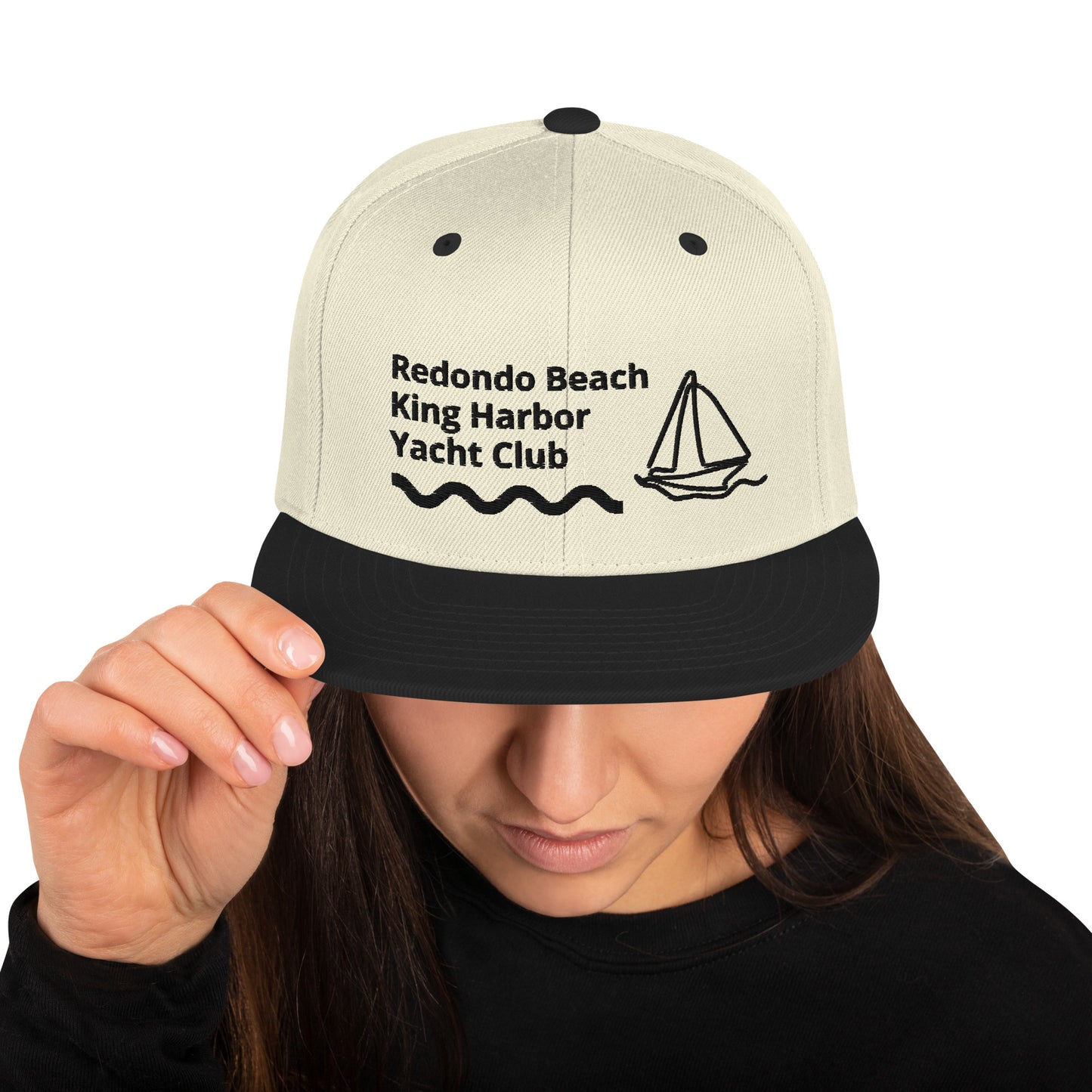Redondo Beach King Harbor Yacht Club - Mom and Dad and Kids Snapback Hat