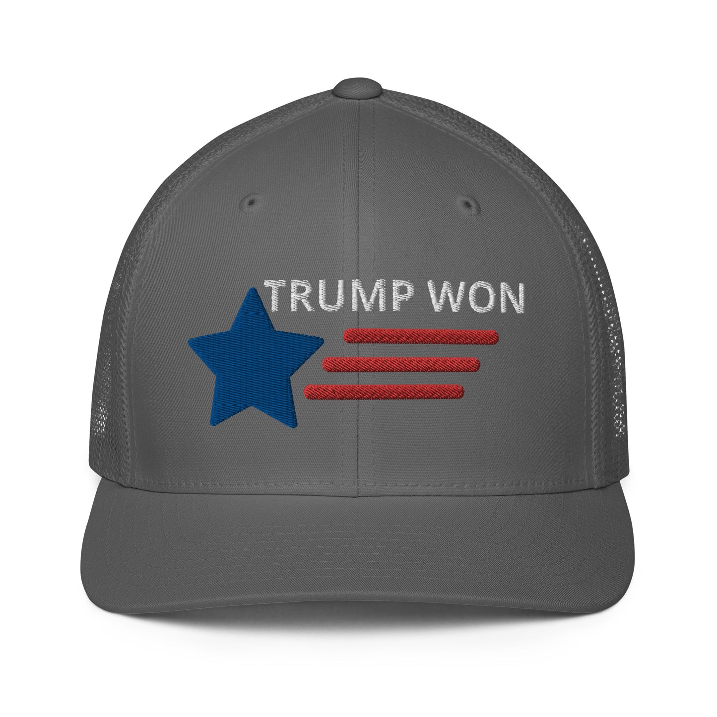 TRUMP WON 2020 Election Closed-back trucker cap