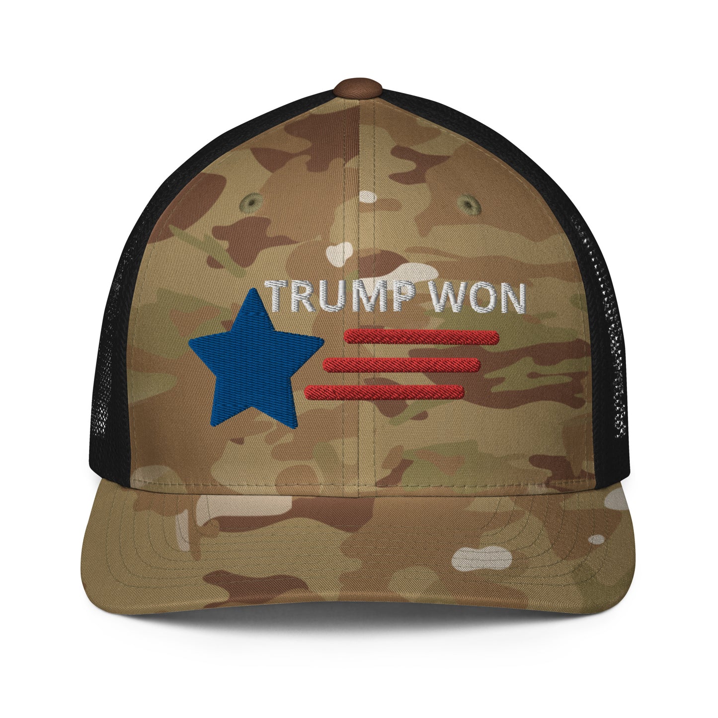 TRUMP WON 2020 Election Closed-back trucker cap
