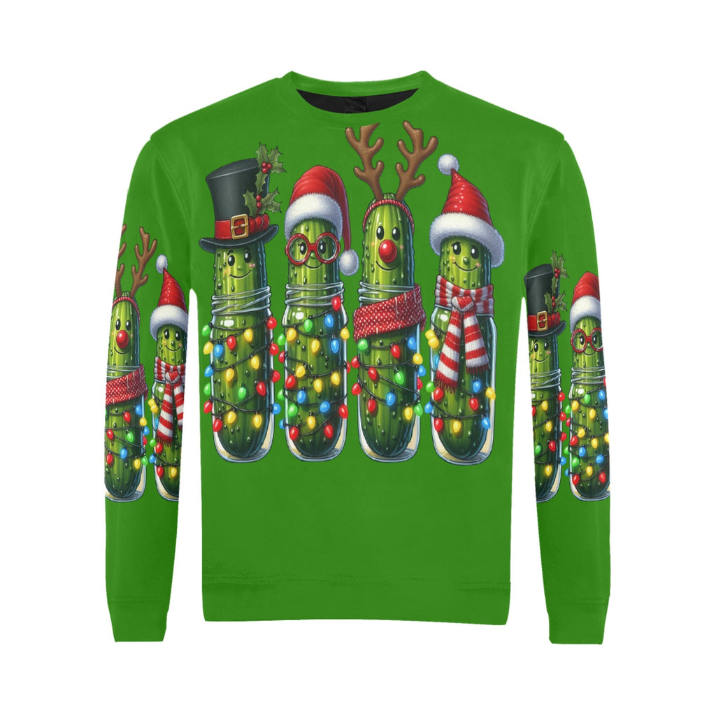 Get Your Ugly On - Dill Pickle Christmas Men's crew neck sweatshirt