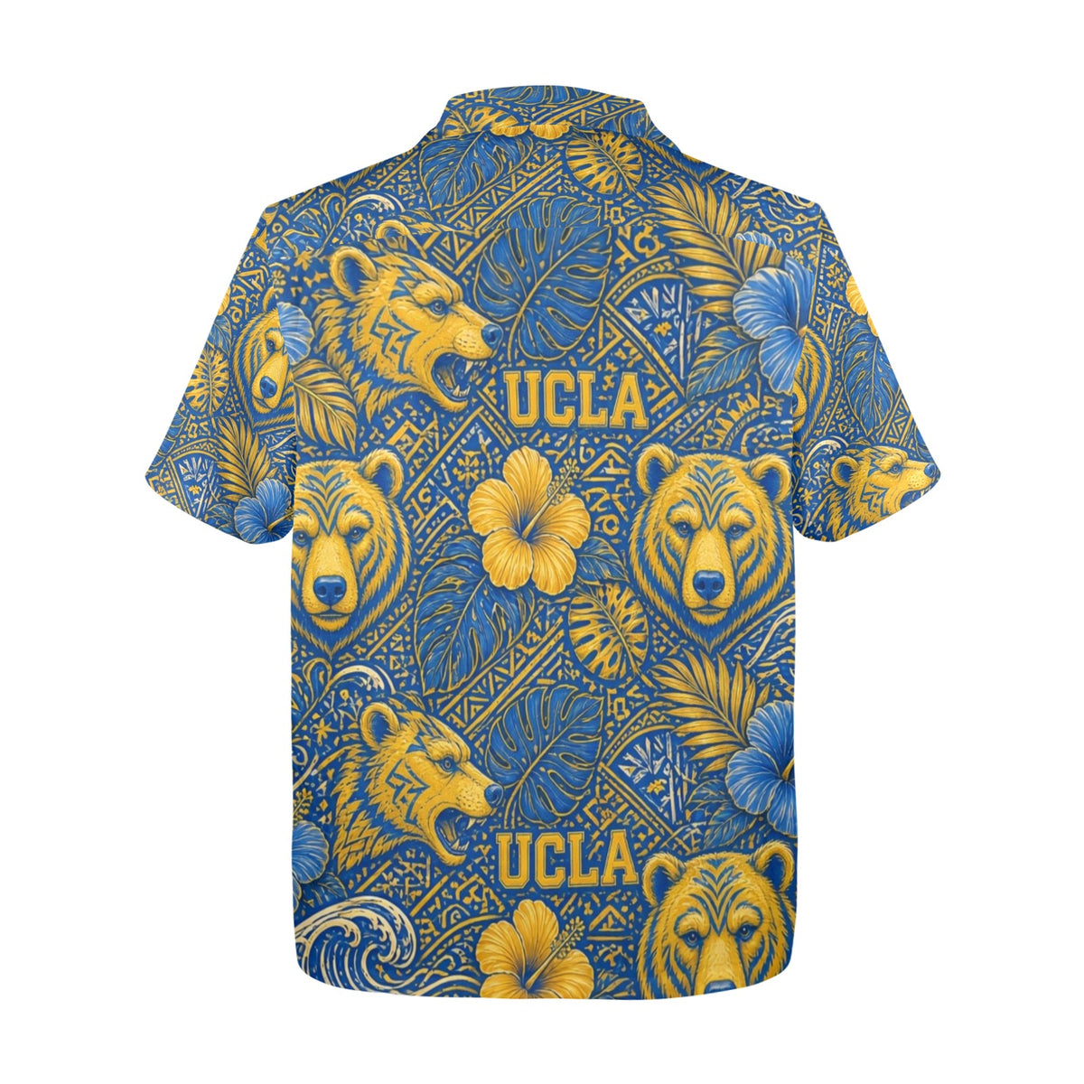 UCLA  Men's All Over Print Hawaiian Shirt Made In USA Ships to USA Only