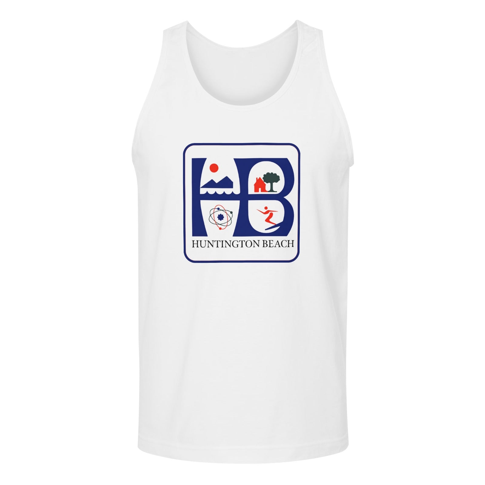 Huntington Beach California Men's Tank Top  Made in USA