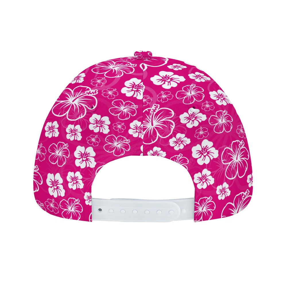 Pink Hawaiian Print Baseball Cap Free Shipping