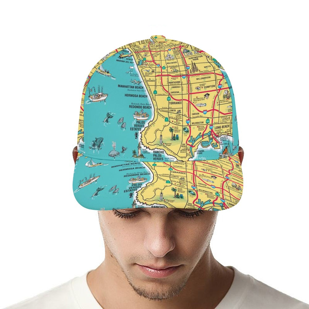 South Bay California Map Baseball Cap