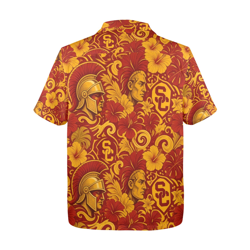 USC Men's All Over Print Hawaiian Shirt Made In USA Ships to USA Only