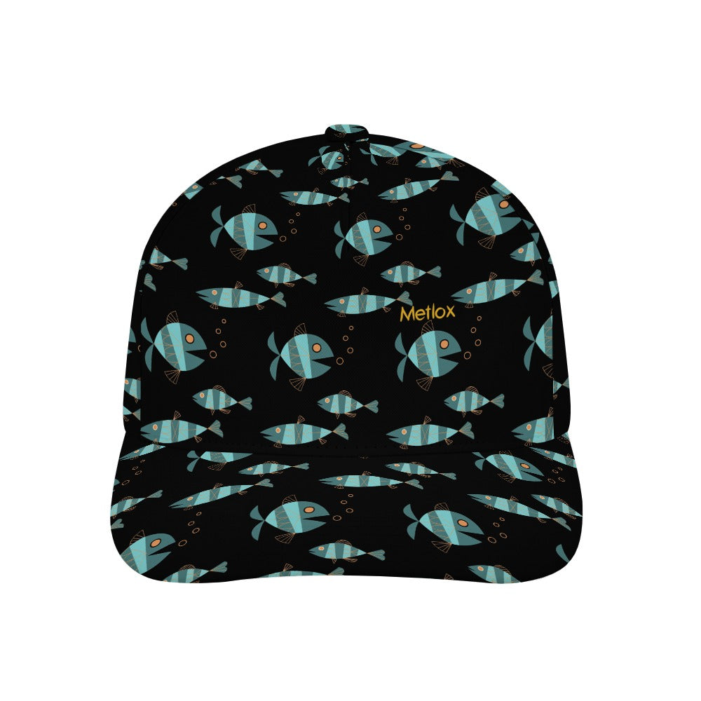 Metlox Pottery Manhattan Beach Old School of Fish Baseball Cap #ManhattanBeach