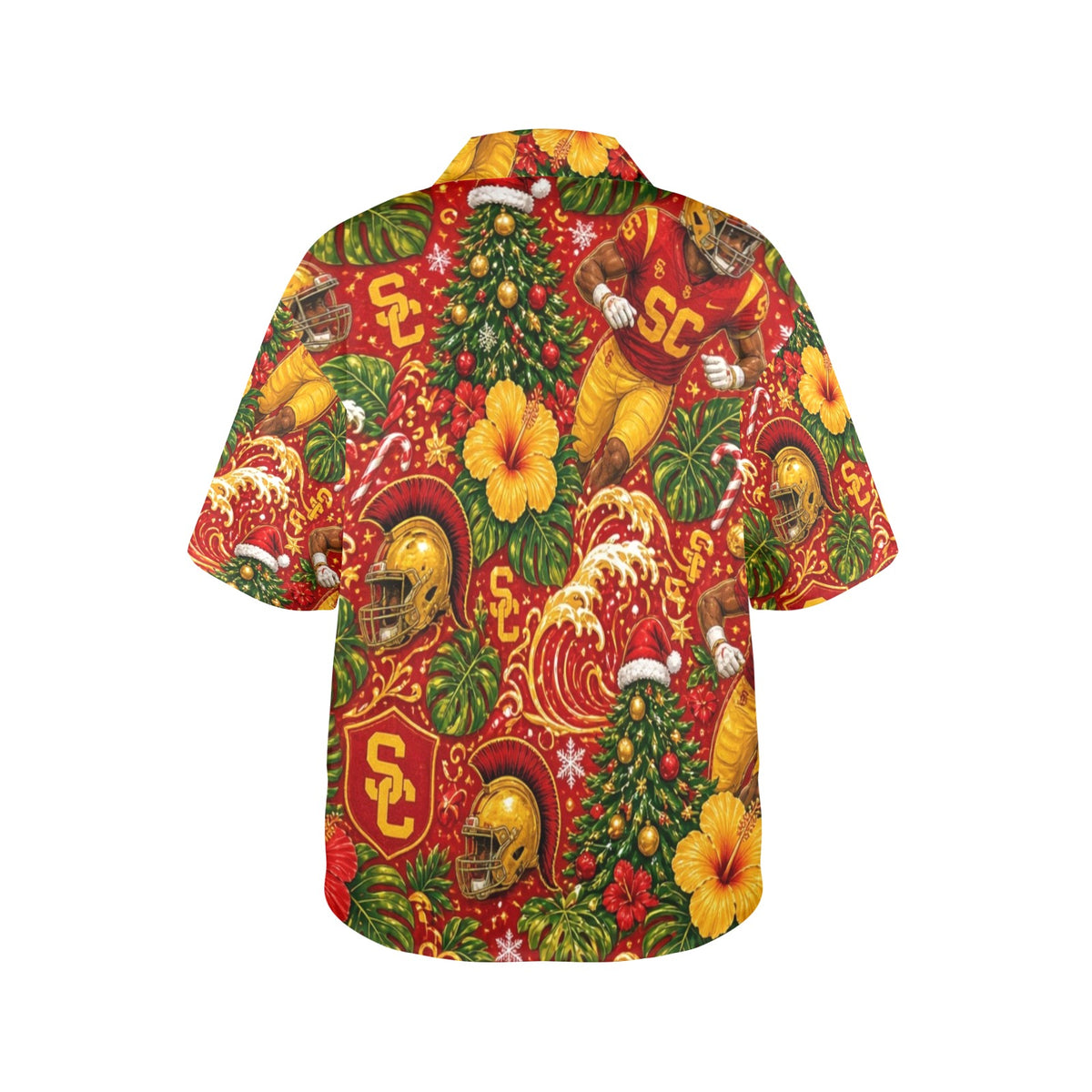 USC Christmas Women's All Over Print Hawaiian Shirt （Made in USA Ships to USA Only）
