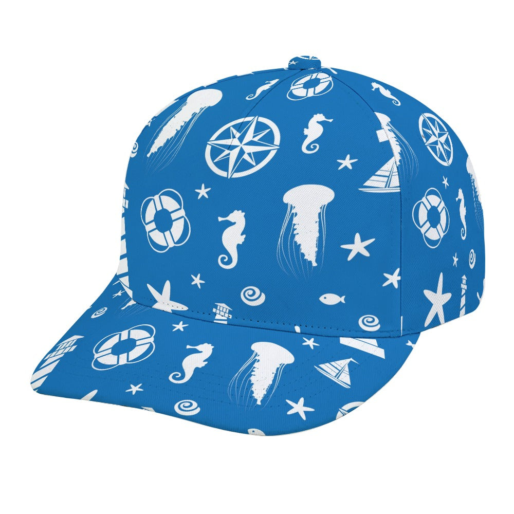 Blue Ocean Nautical Scene Baseball Cap Free Shipping