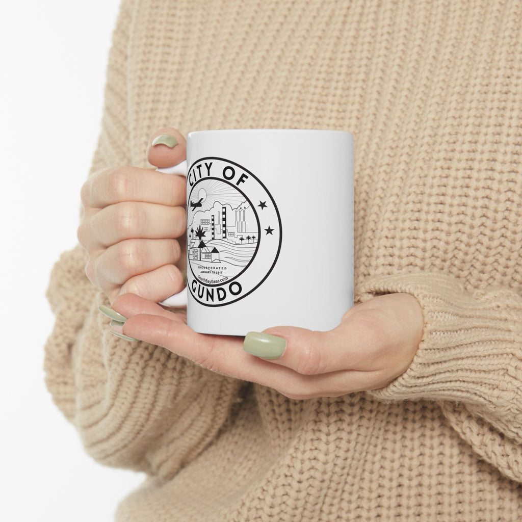 GUNDO Ceramic Mug — City Seal Logo El Segundo Coffee Cup (11oz or 15oz)