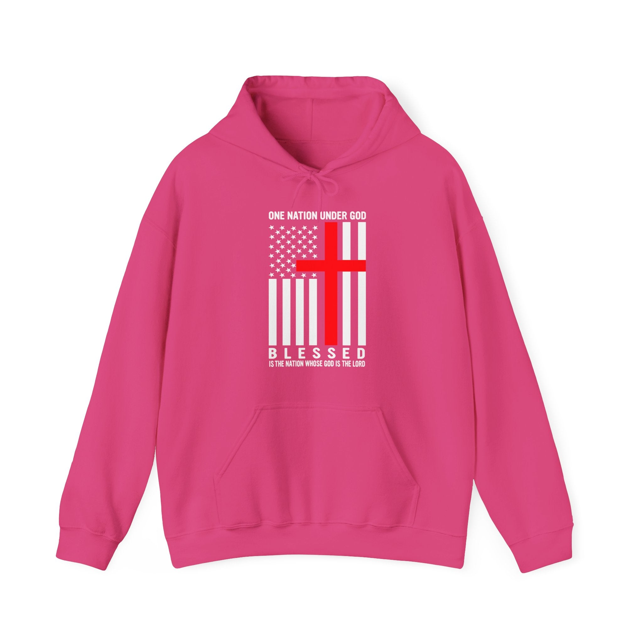 One Nation Under GOD - Printed Both Sides Unisex Heavy Blend Hooded Sweatshirt