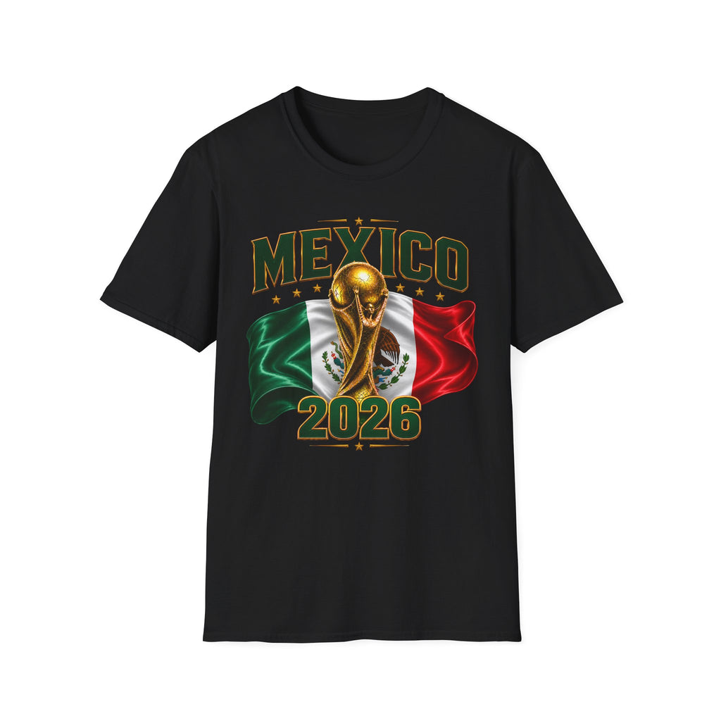 Mexico 2026 World Cup T-Shirt — Flag & Trophy Soccer Fan Tee