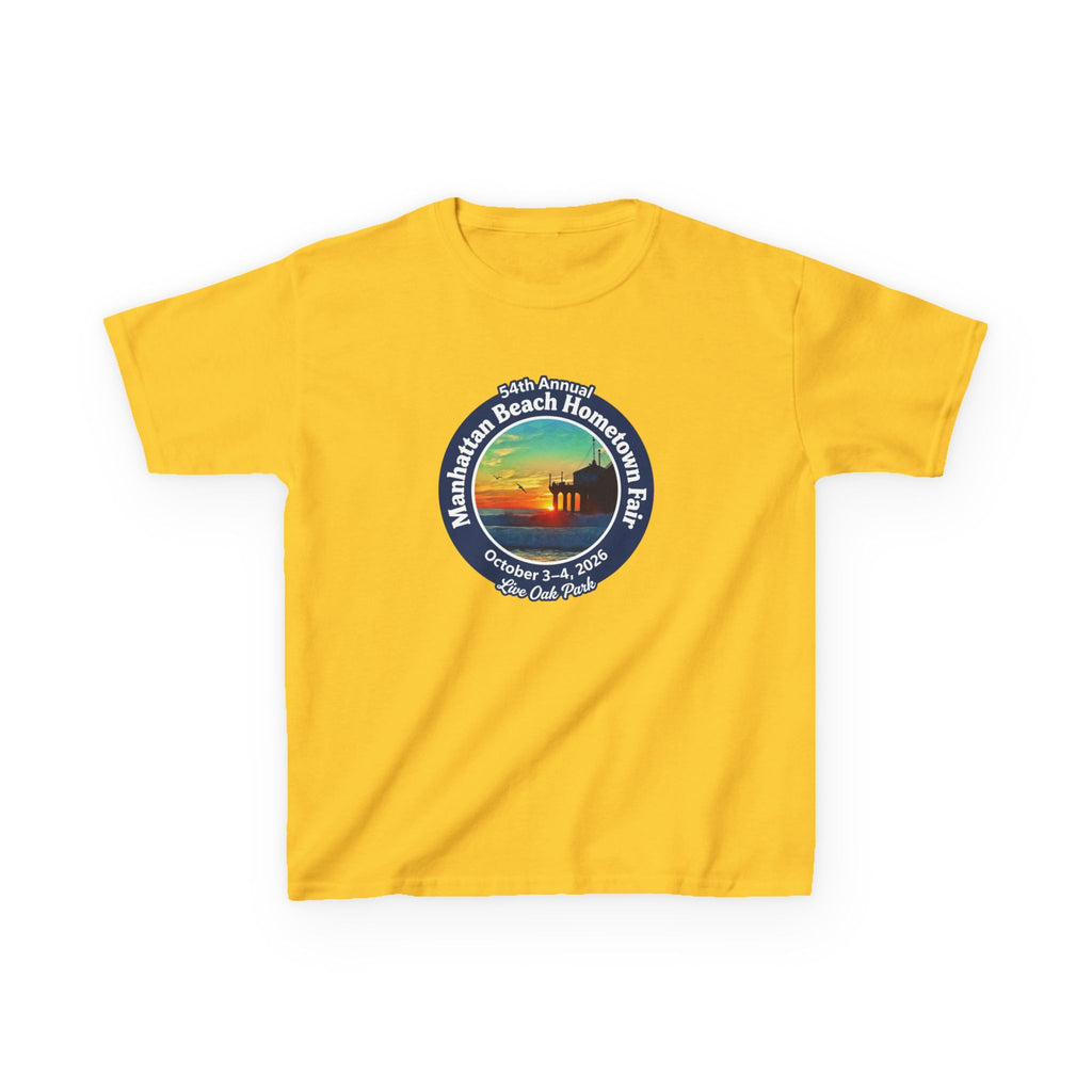 Kids Tee — Manhattan Beach Hometown Fair 2026 Sunset Logo