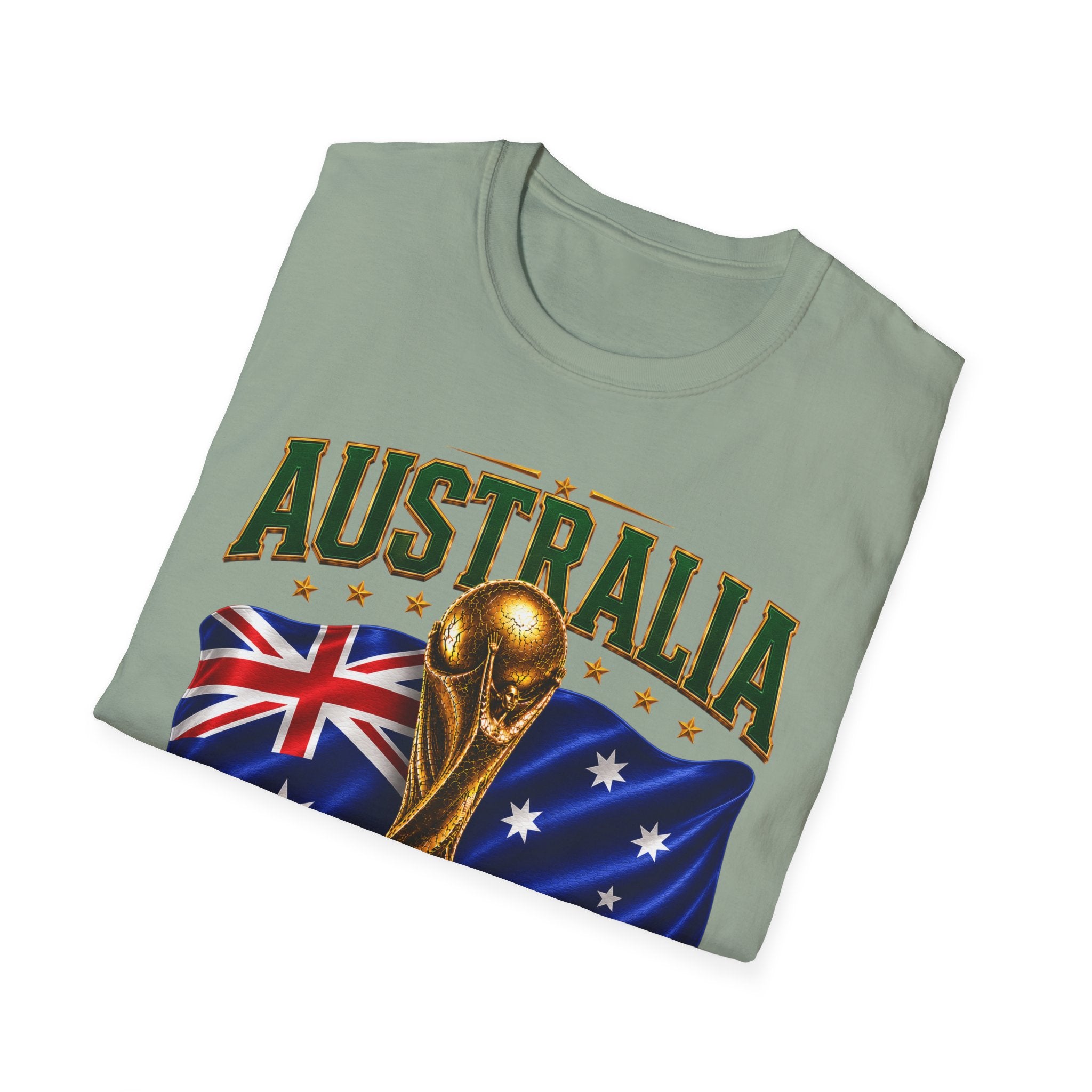 Australia 2026 Soccer World Cup T-Shirt — Aussie Flag & Trophy Design