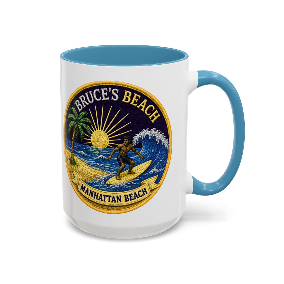 Manhattan Beach Surf Mug — Bruce’s Beach Coffee Cup (11/15oz Accent)