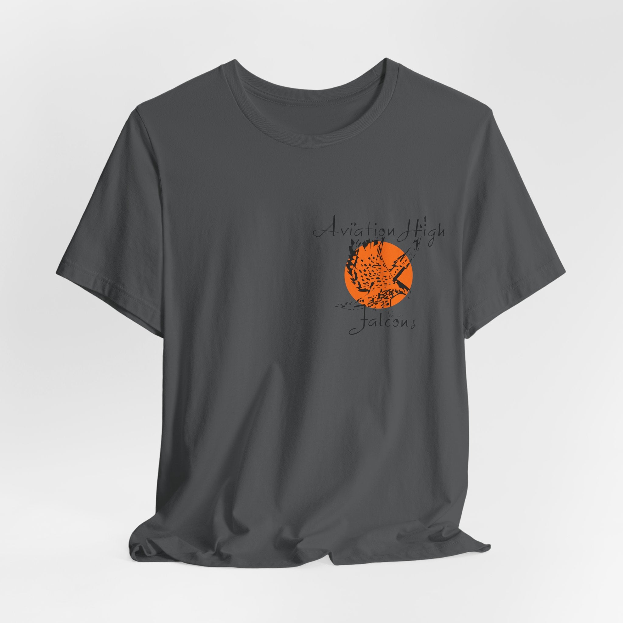 Aviation High School Signage Logo - Many Colors - Unisex Jersey Short Sleeve Tee