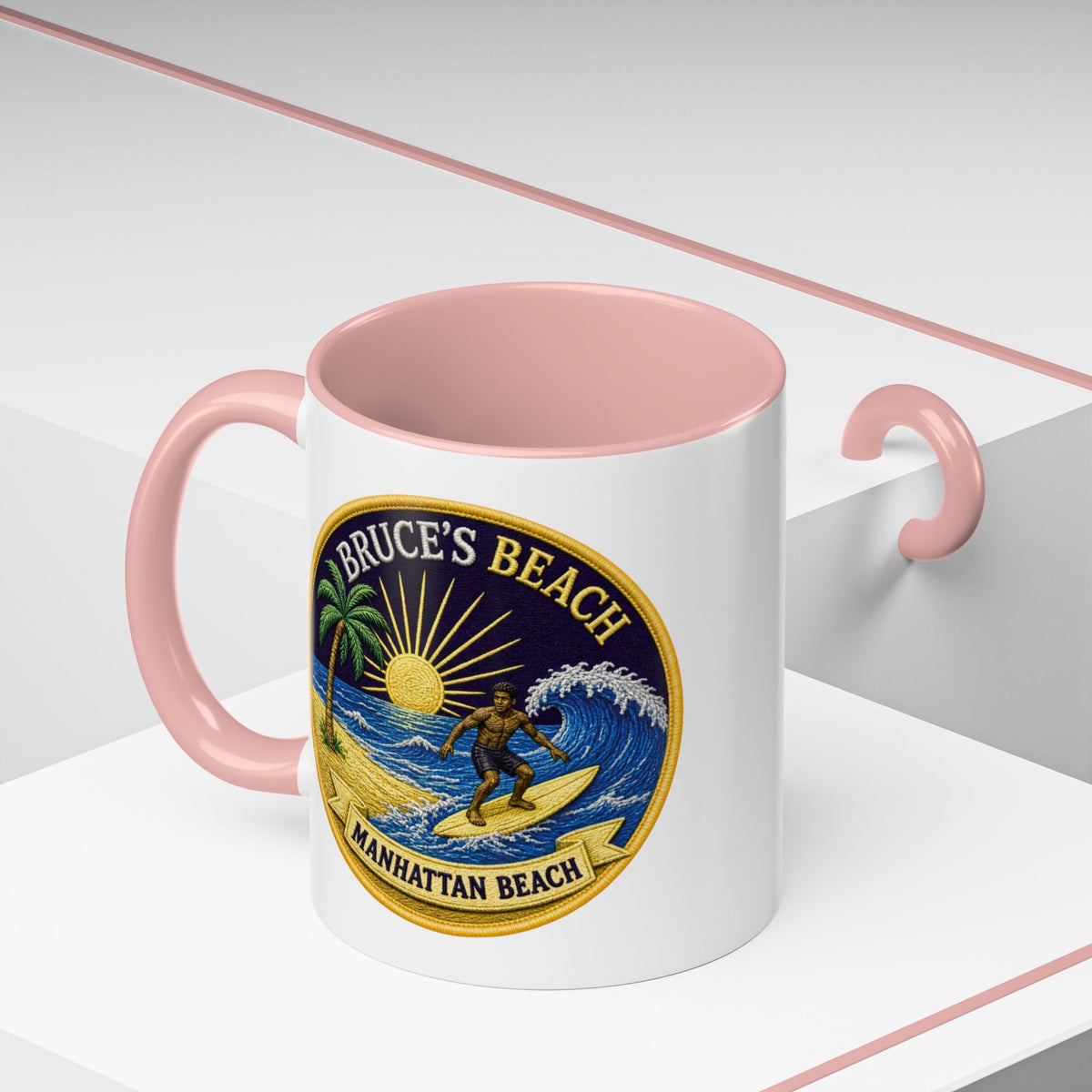 Manhattan Beach Surf Mug — Bruce’s Beach Coffee Cup (11/15oz Accent)