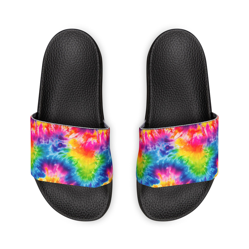 Youth Tie-Dye Slide Sandals — Removable Strap Kids Beach & Pool Slides
