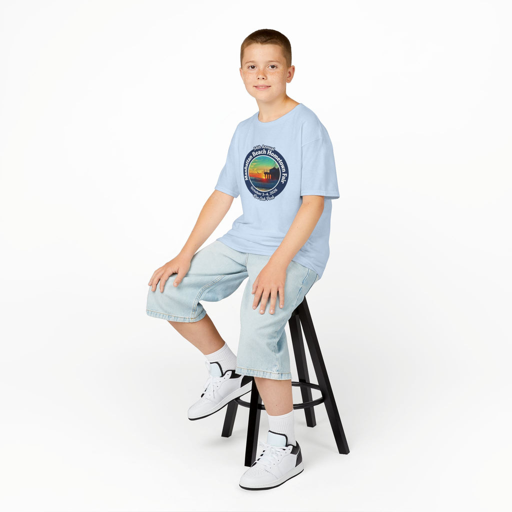 Kids Tee — Manhattan Beach Hometown Fair 2026 Sunset Logo