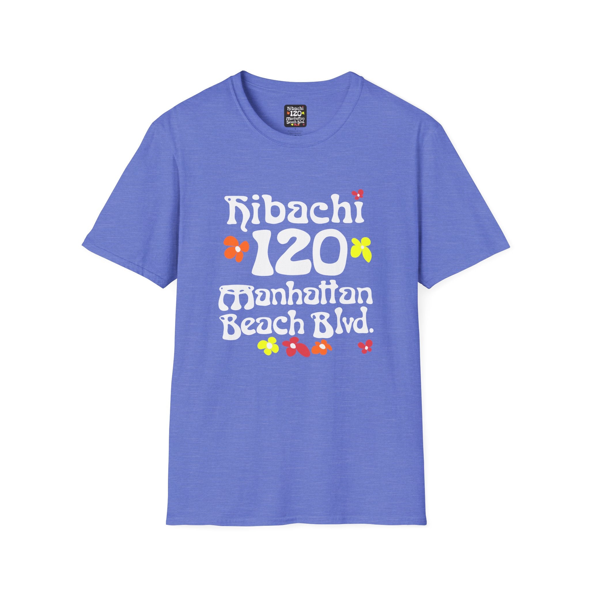 Hibachi 120 Manhattan Beach Blvd Restaurant #OldSchool T-Shirt — Retro Floral Surf Tee "Gone But Not Forgotten"