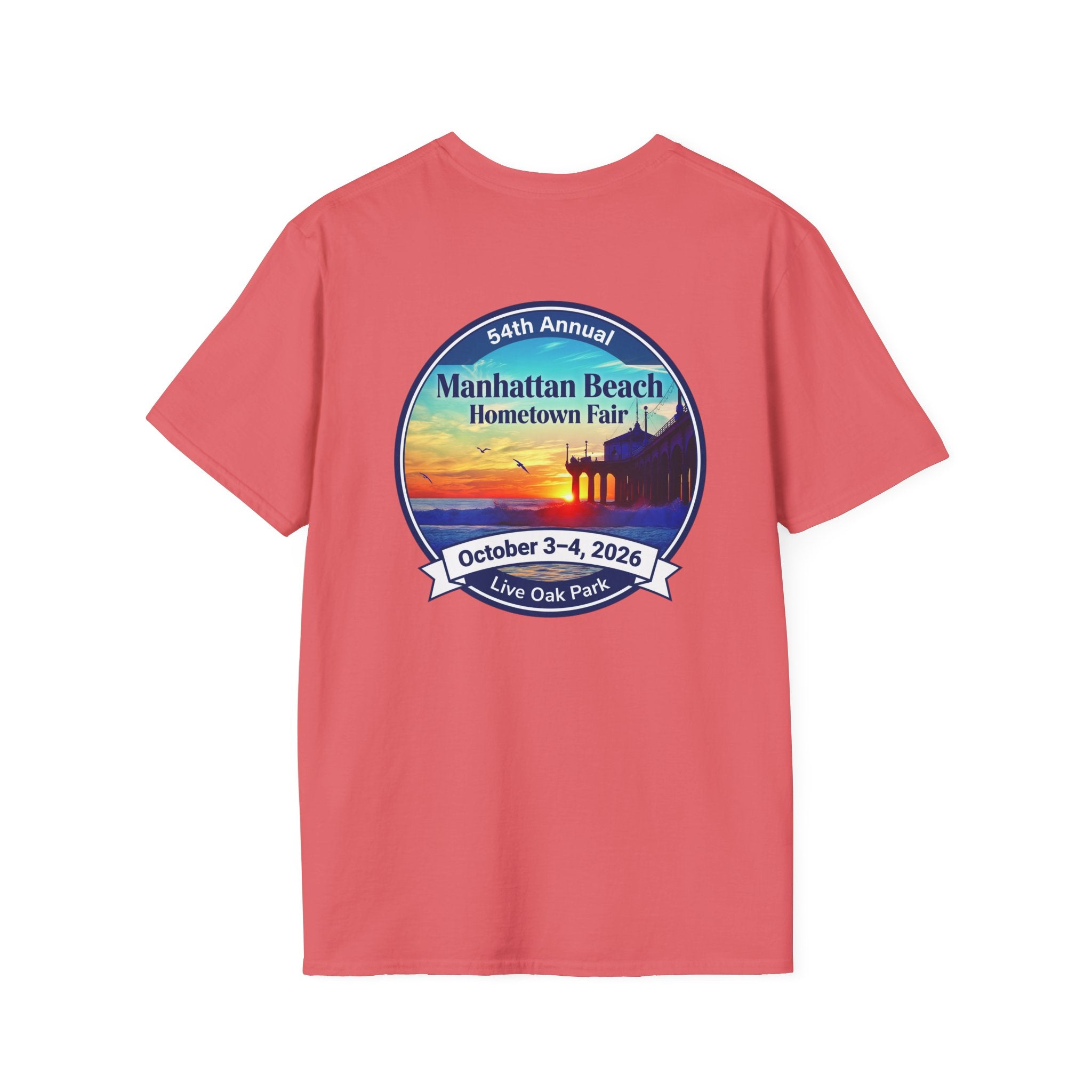 Manhattan Beach Hometown Fair T-Shirt — 54th Annual Sunset Surf Logo (Oct 3-4, 2026)