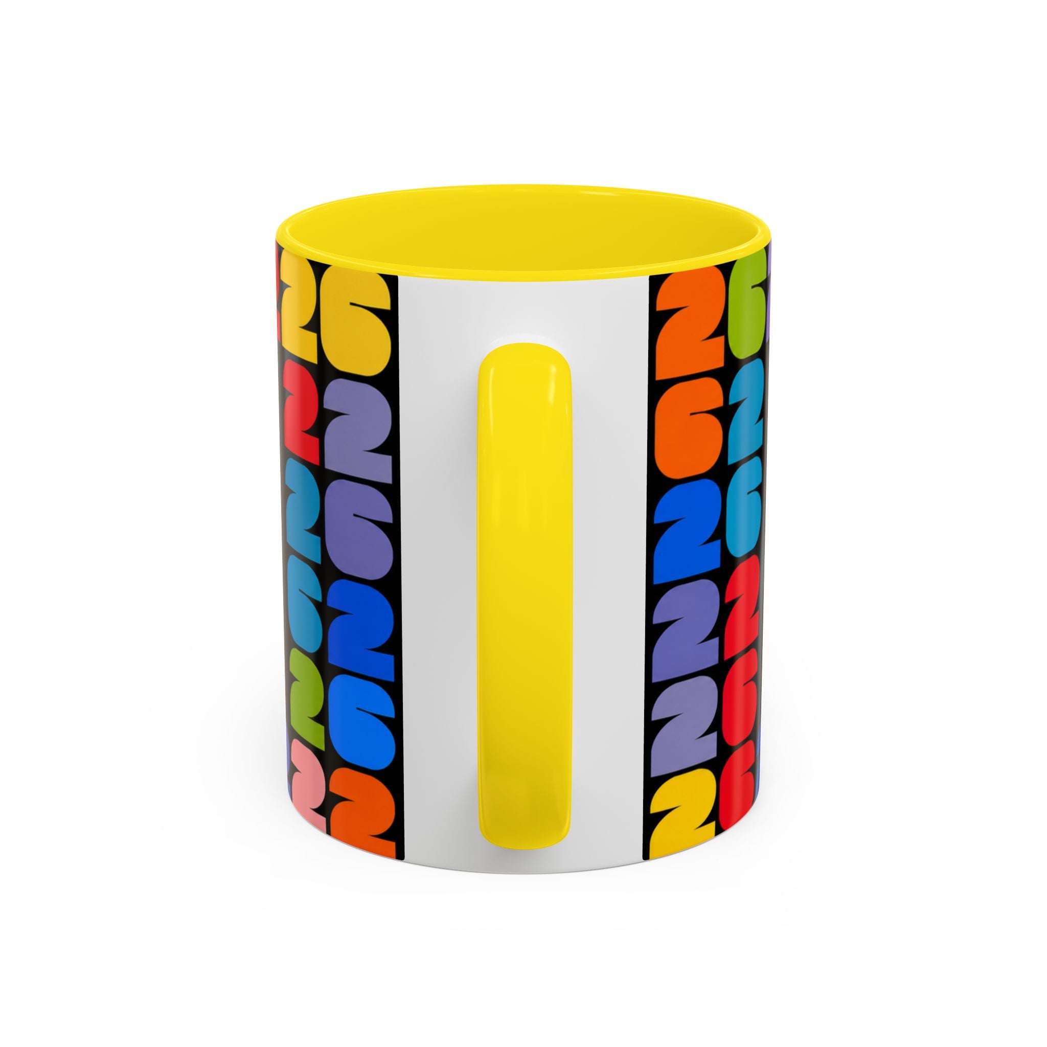 2026 World Cup Accent Coffee Mug – Colorful FIFA Trophy Design (11/15oz)