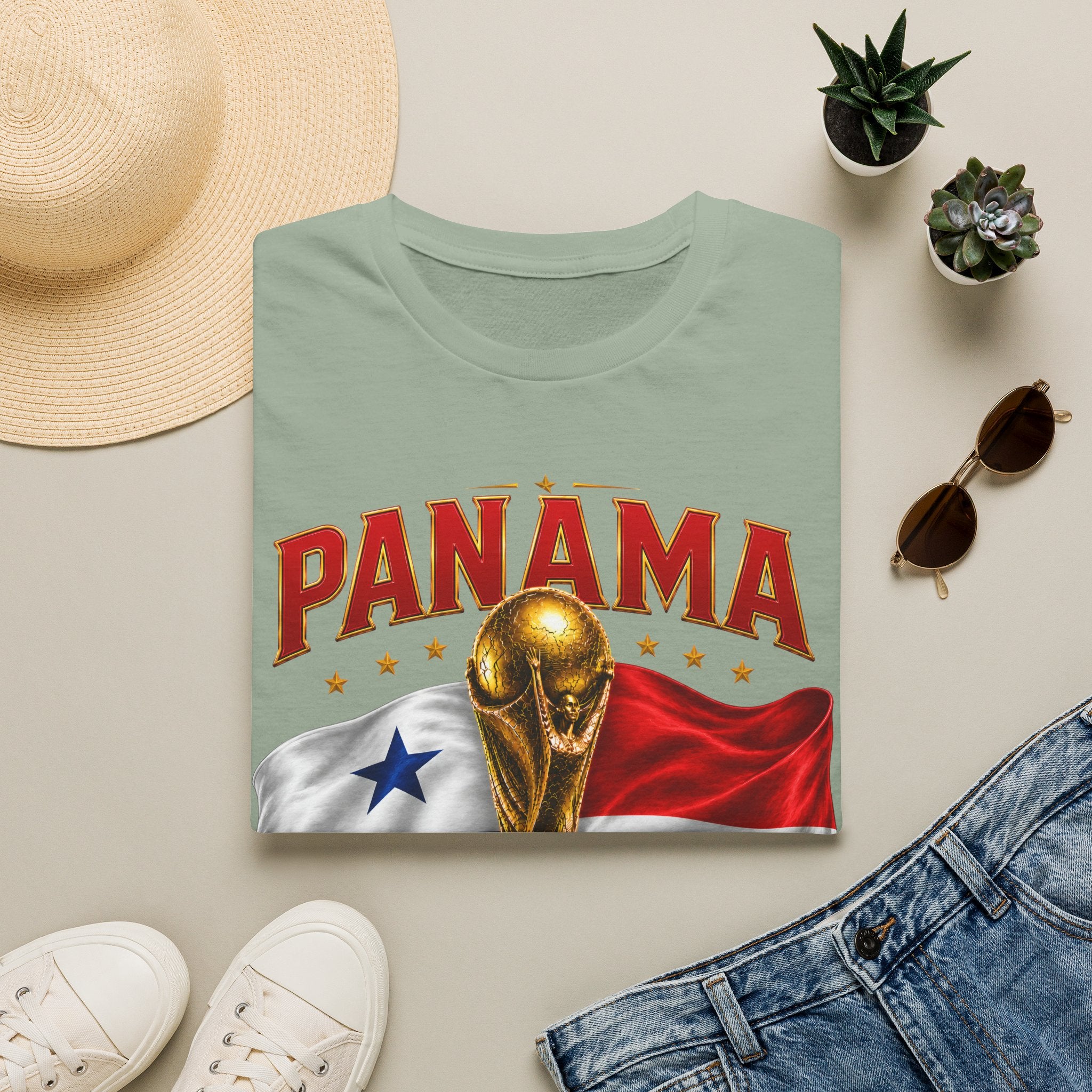 Panama 2026 World Cup T-Shirt — Panama Flag & Trophy Soccer Tee