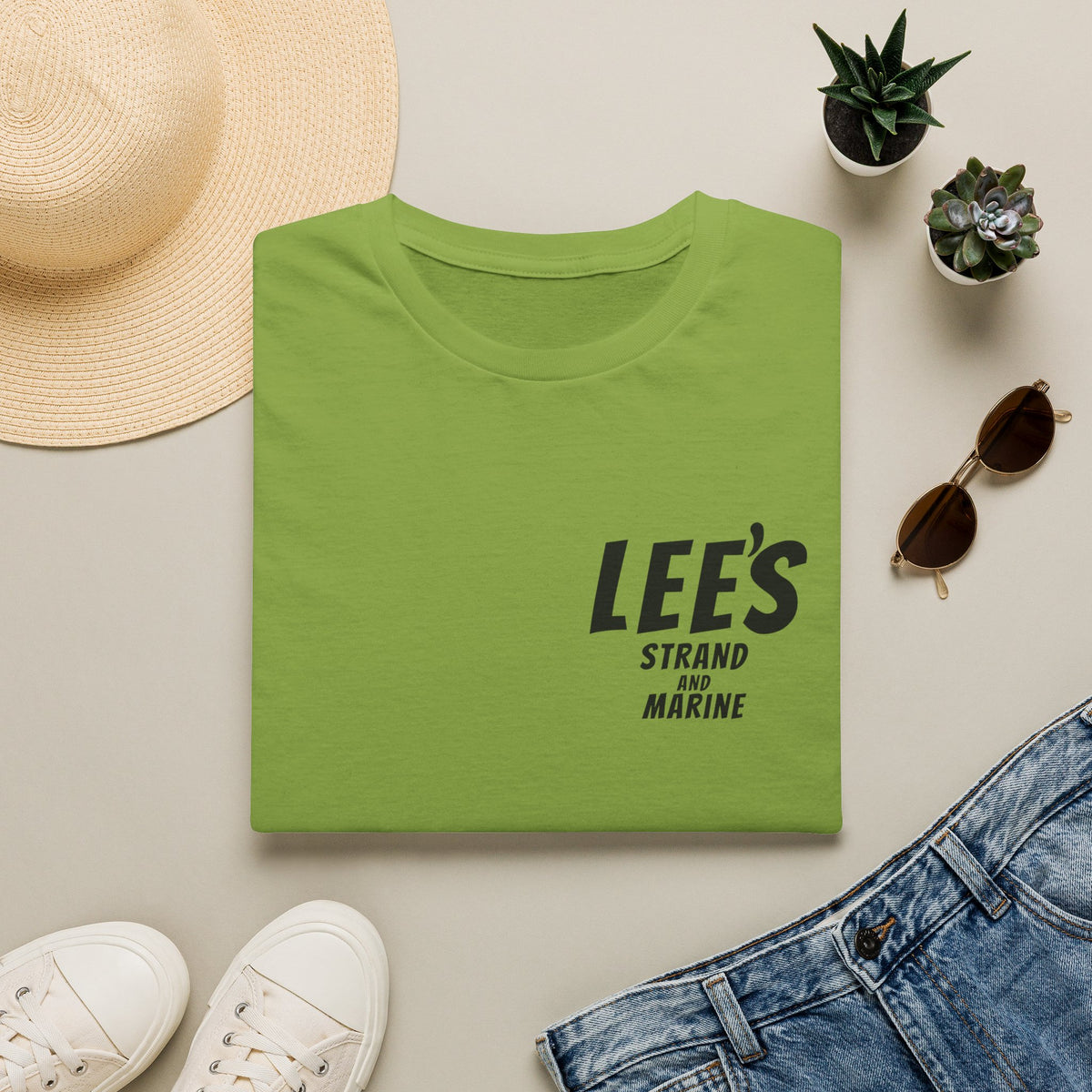 Greasy Lee's Manhattan Beach Old School T-Shirt | Marine and Strand Manhattan Beach Vintage Surf Design