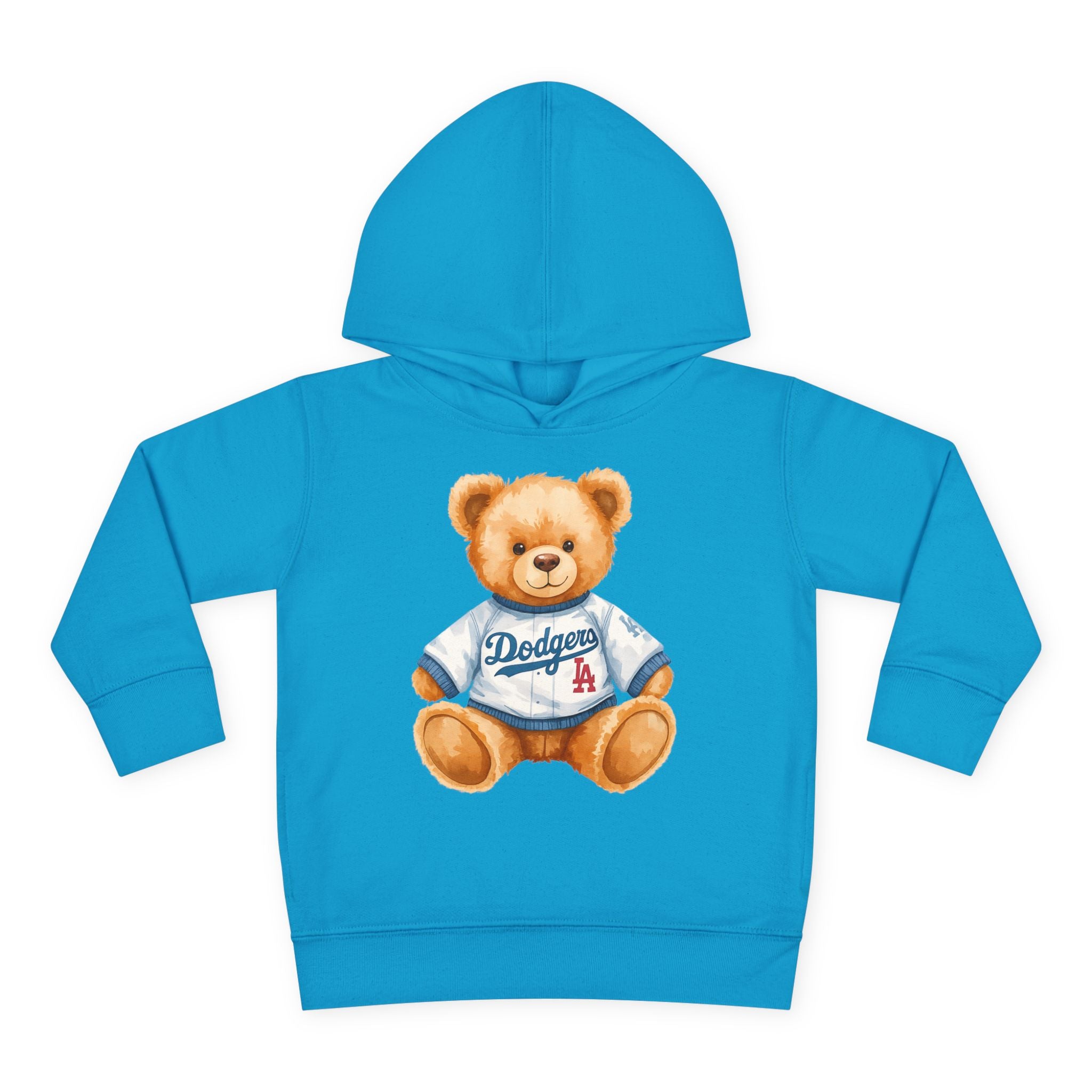 Teddy Bear in Jersey Hoodie | Toddler Pullover Fleece