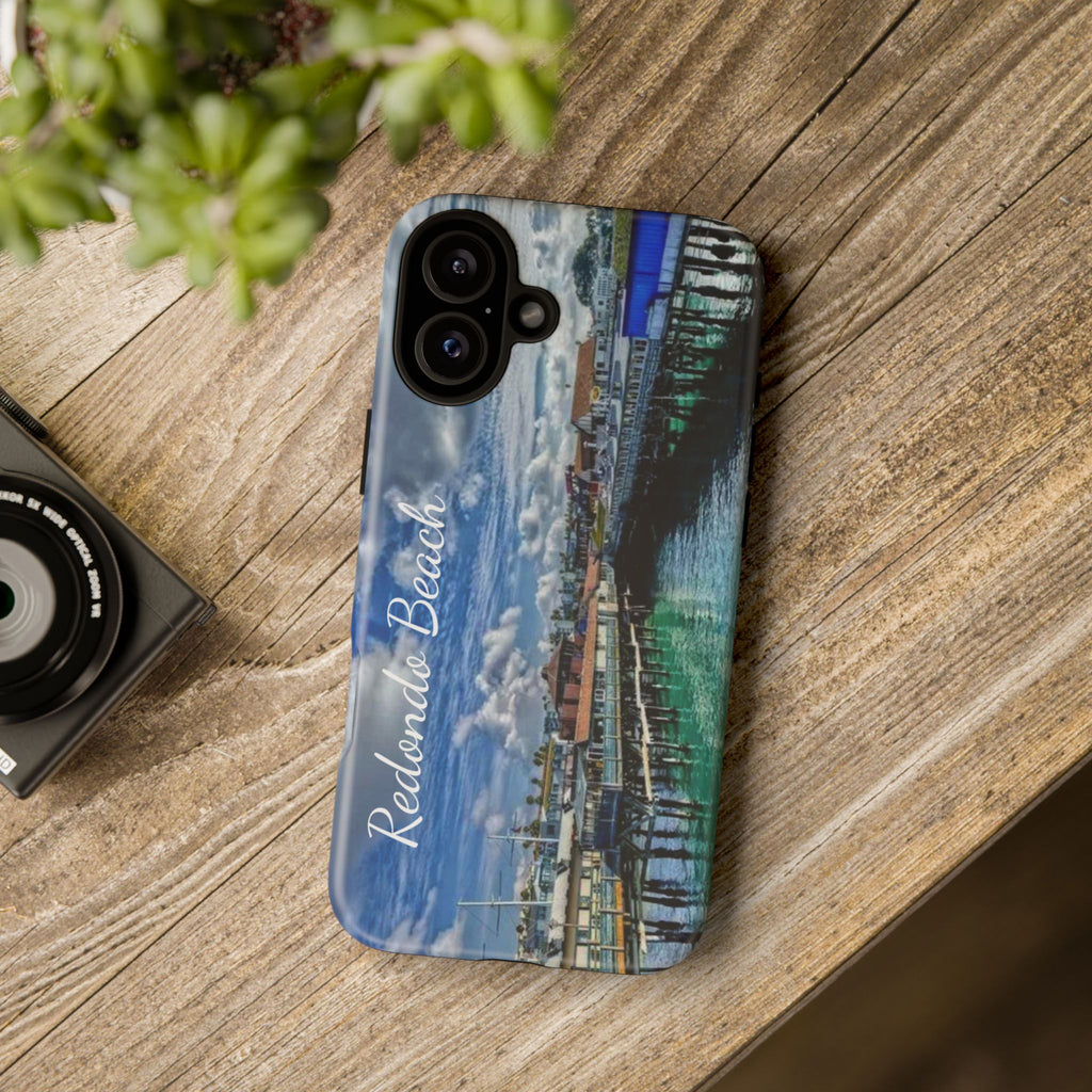 Phone Cases, Redondo Beach California King Harbor Design, Protective Covers, iPhone Accessories, Samsung Accessories, Gift for Travelers