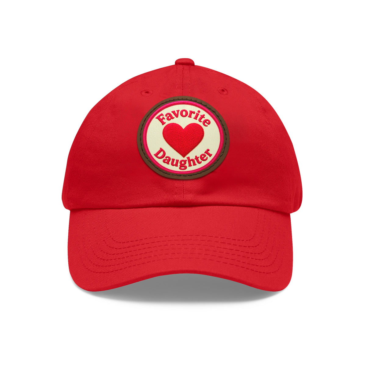 Mom and Daughter Hat — "Favorite Daughter" Leather Patch Cap