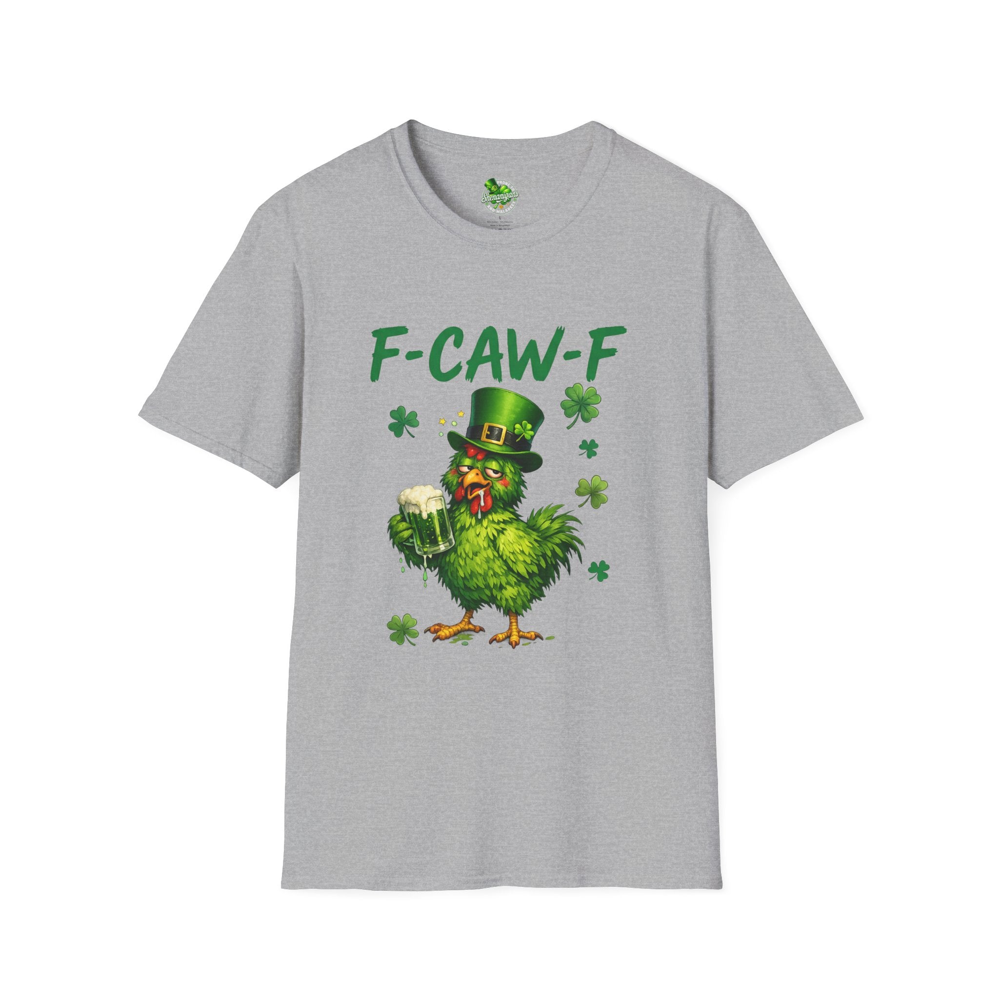 F-CAW-F Leprechaun Chicken T-Shirt | St. Patrick's Day Shamrock Tee