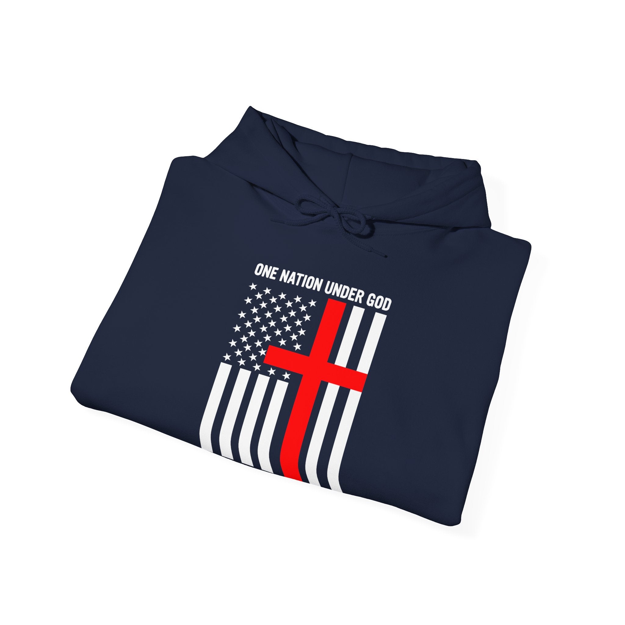 One Nation Under GOD - Printed Both Sides Unisex Heavy Blend Hooded Sweatshirt