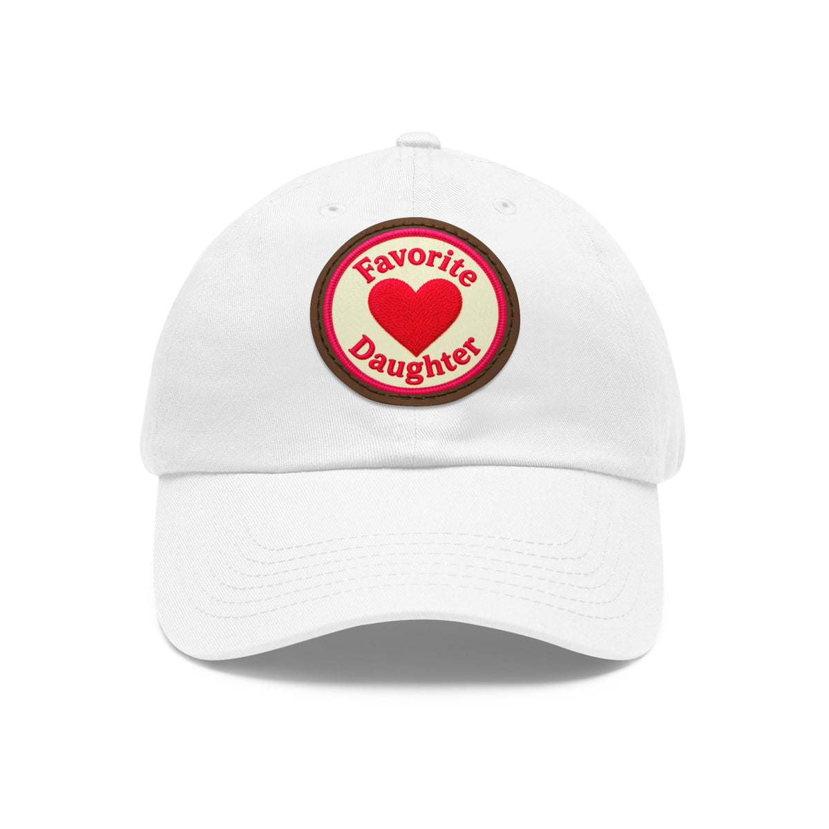 Mom and Daughter Hat — "Favorite Daughter" Leather Patch Cap