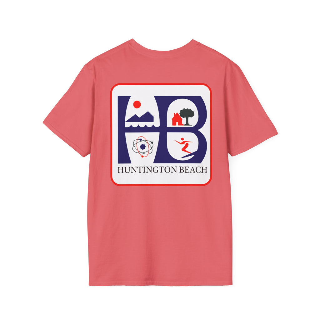 Huntington Beach Retro HB Logo T-Shirt  (printed 3 places)