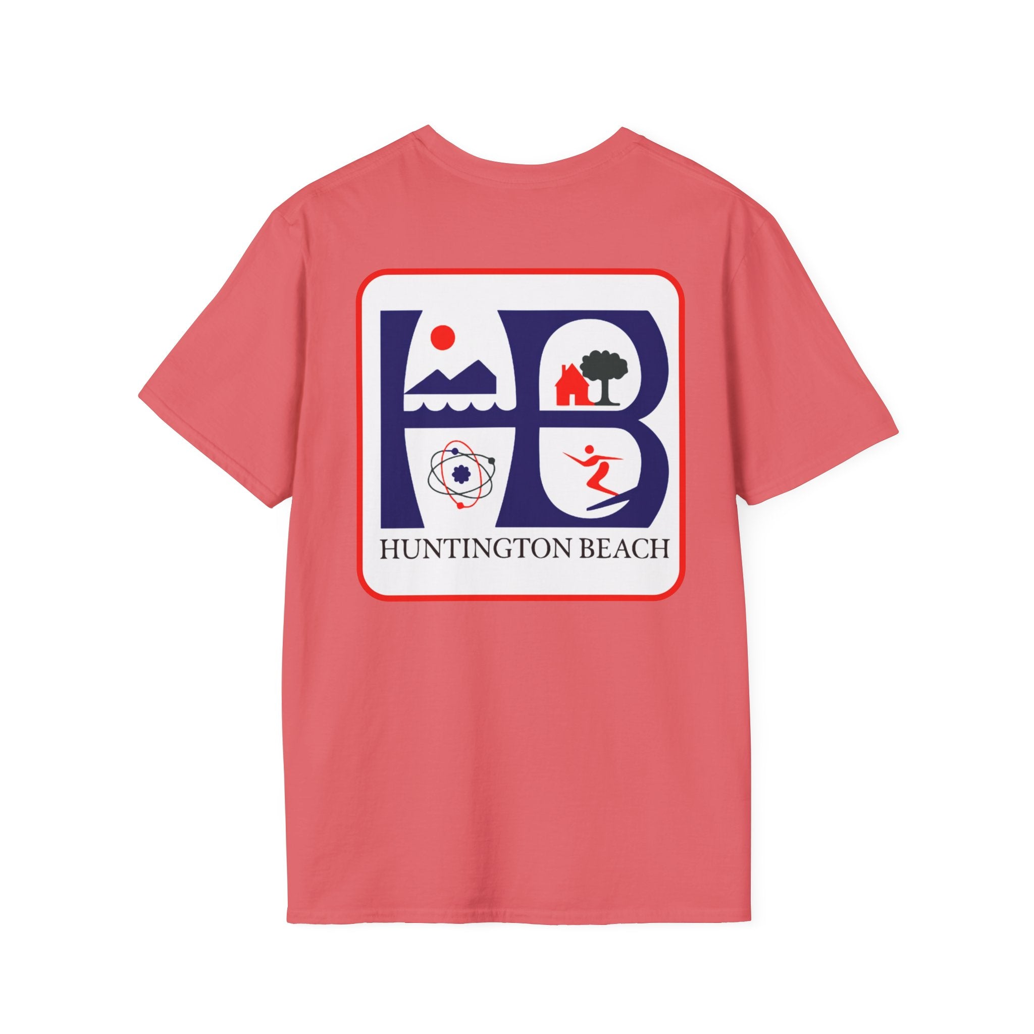 Huntington Beach Retro HB Logo T-Shirt  (printed 3 places)
