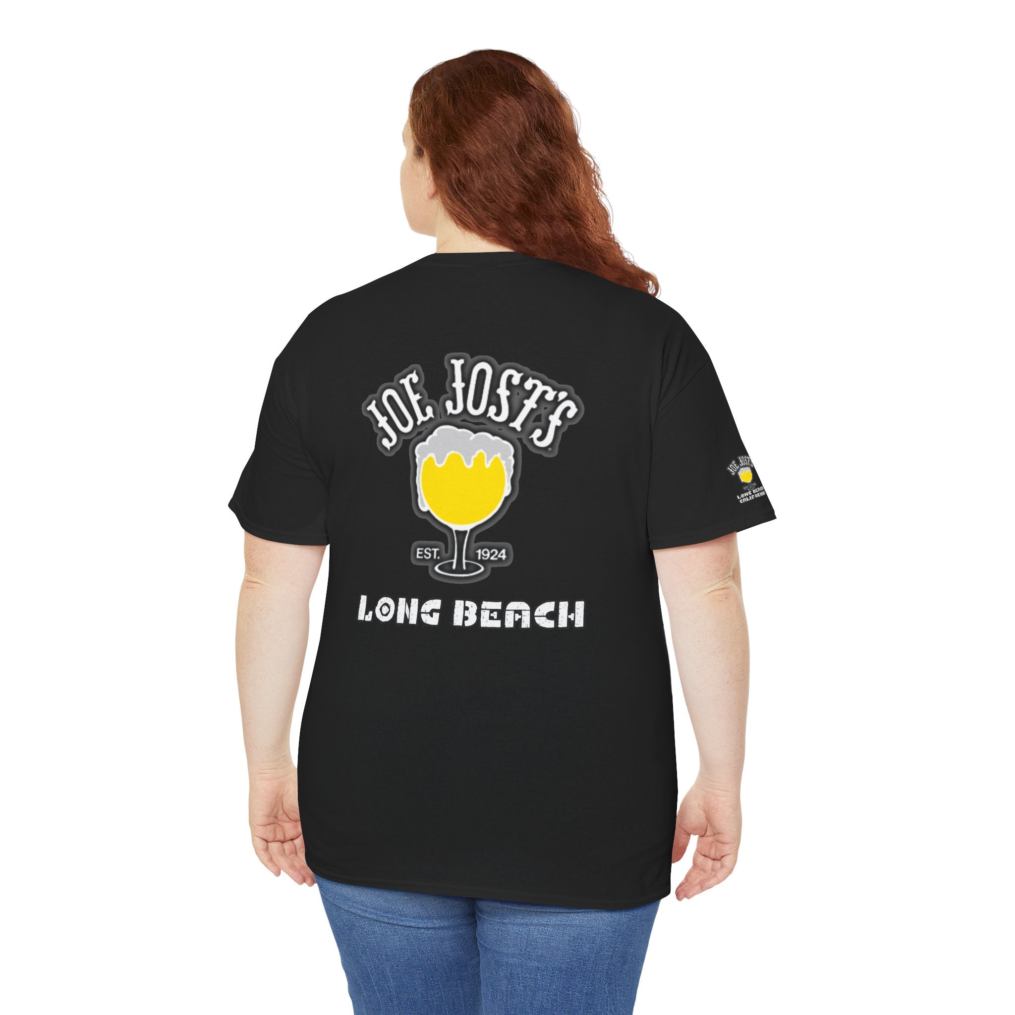 Joe Josts Long Beach California Men's and Woman's Heavy Cotton Tee - Printed 4 Areas