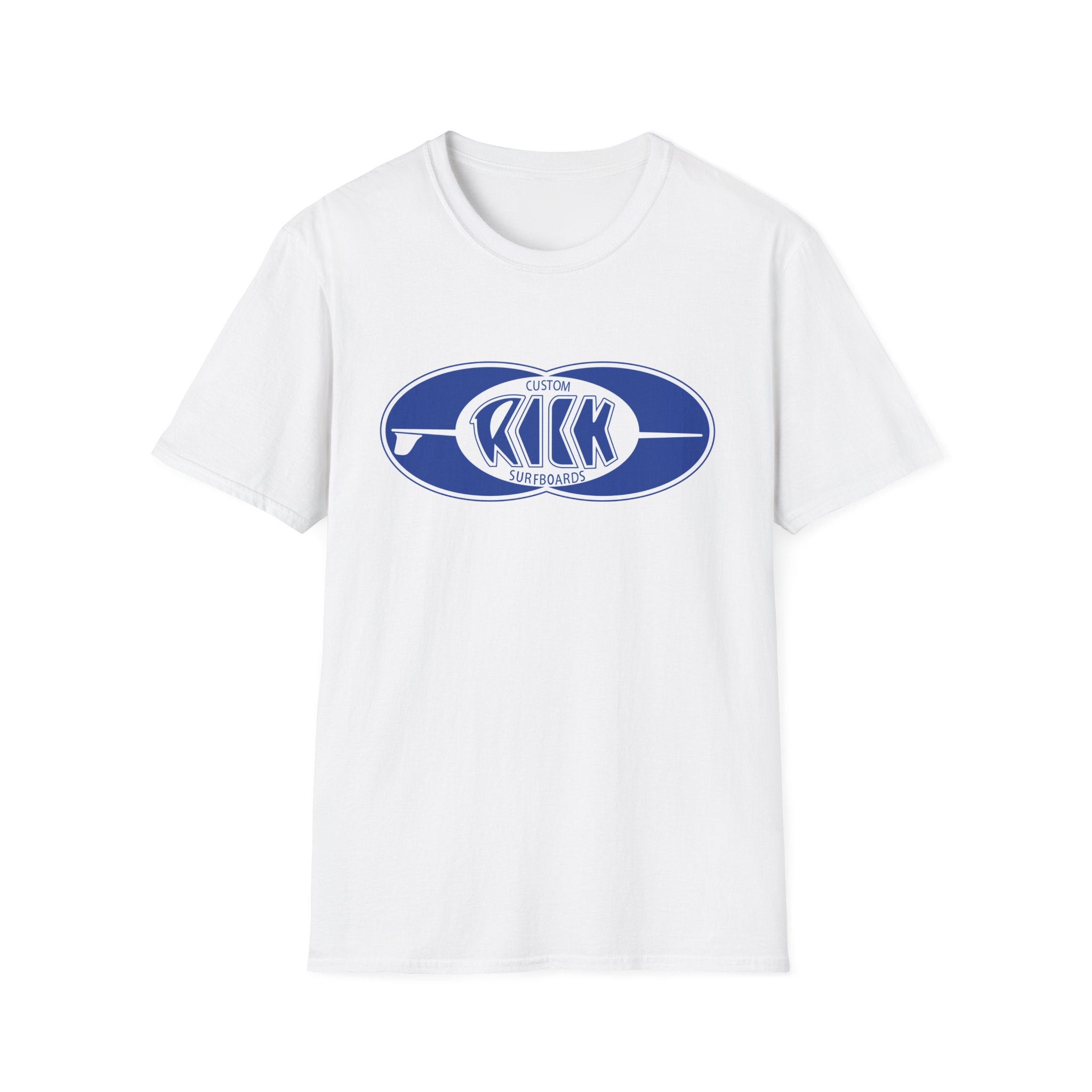 Rick Surfboards Unisex Softstyle T-Shirt Old School Hermosa Beach Print 1 Side