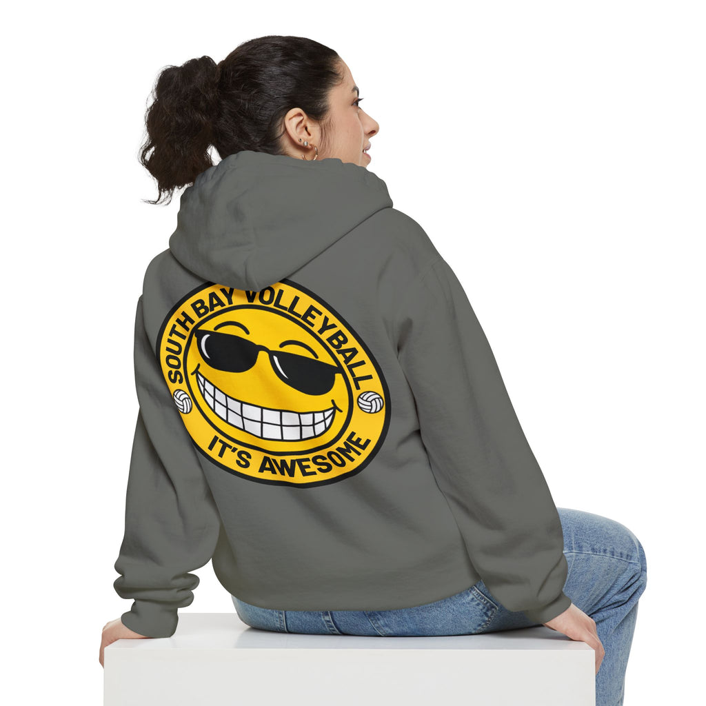 Volleyball Smiley Hoodie — "South Bay Volleyball It's Awesome" Crewneck