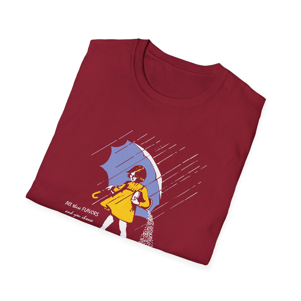 Salty Rainy Day Graphic T-Shirt — Girl with Umbrella Illustration