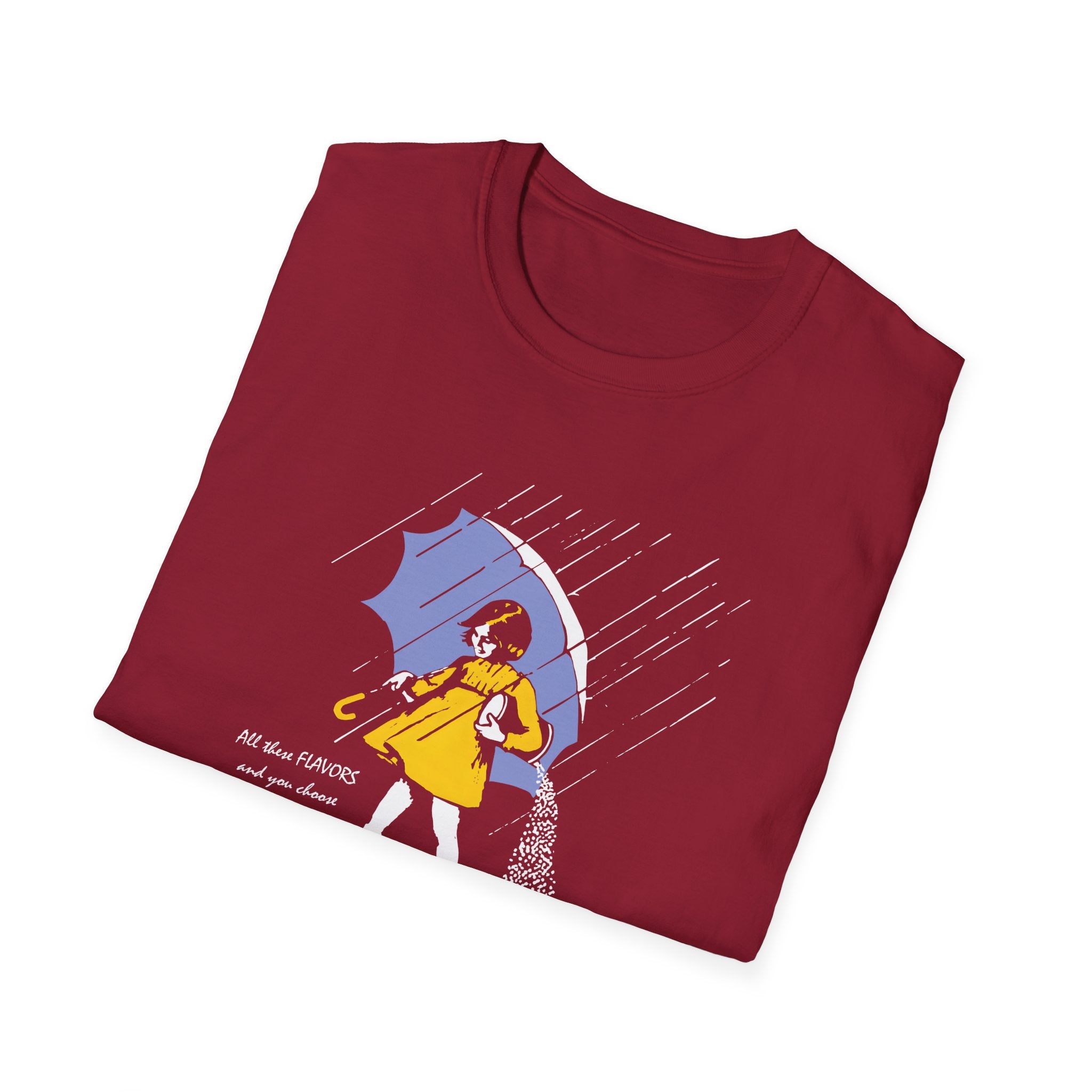 Salty Rainy Day Graphic T-Shirt — Girl with Umbrella Illustration