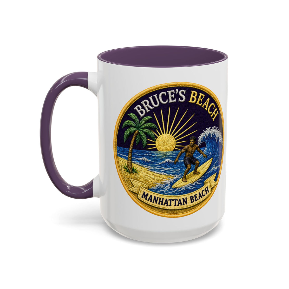 Manhattan Beach Surf Mug — Bruce’s Beach Coffee Cup (11/15oz Accent)