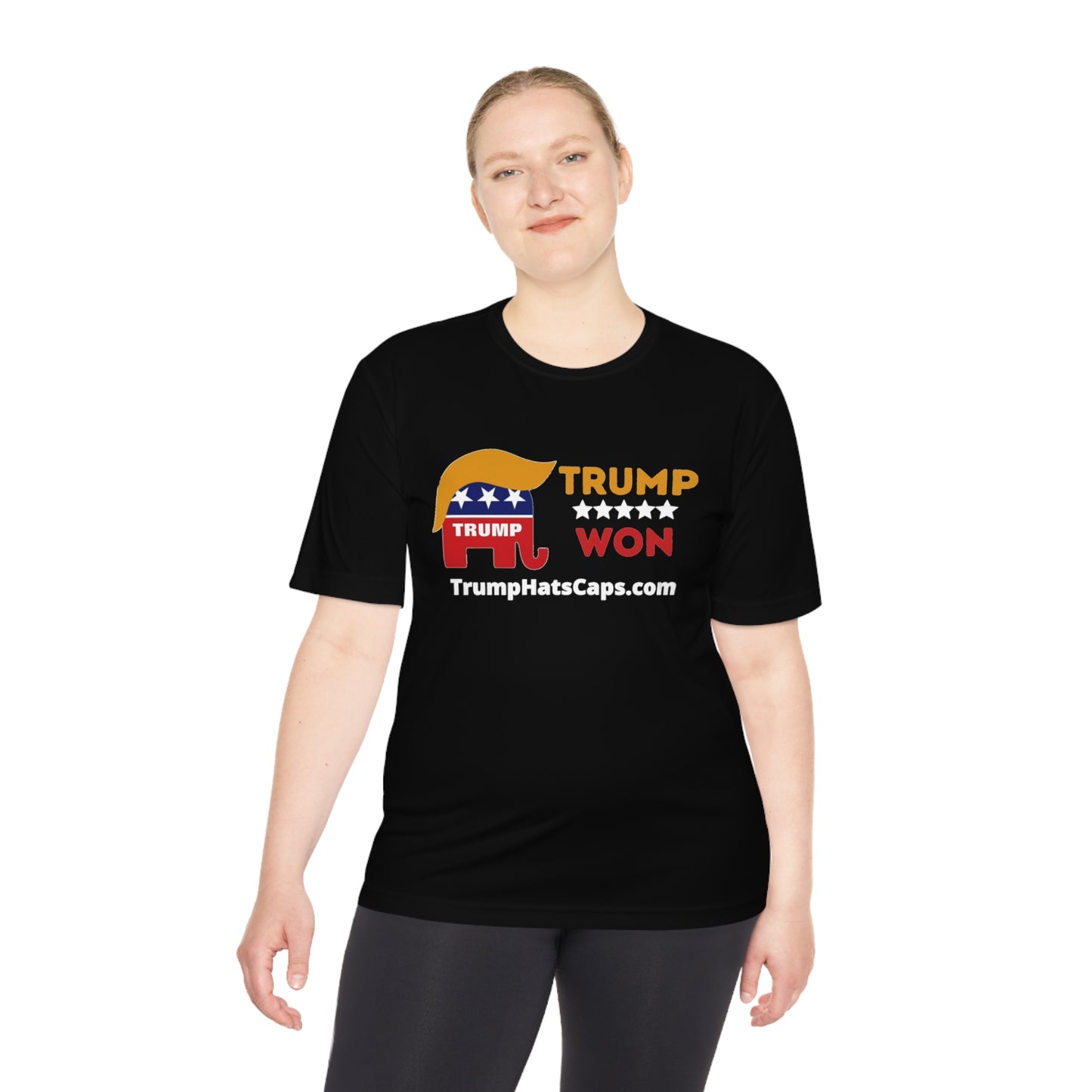 Trump Won TrumpHatsCaps.com Unisex Moisture Wicking Tee