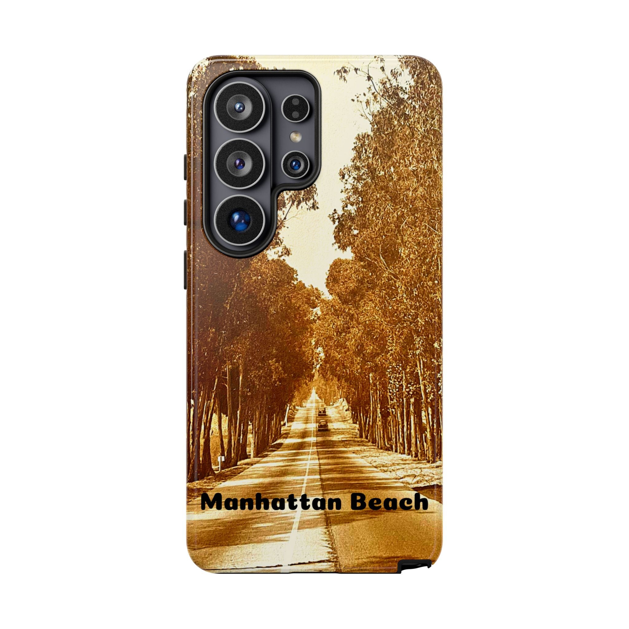 Phone Cases Manhattan Beach Rosecrans Ave Early 60's Tough Cases 90266 California, iPhone Samsung Google Pixel Protective Cover, Vintage