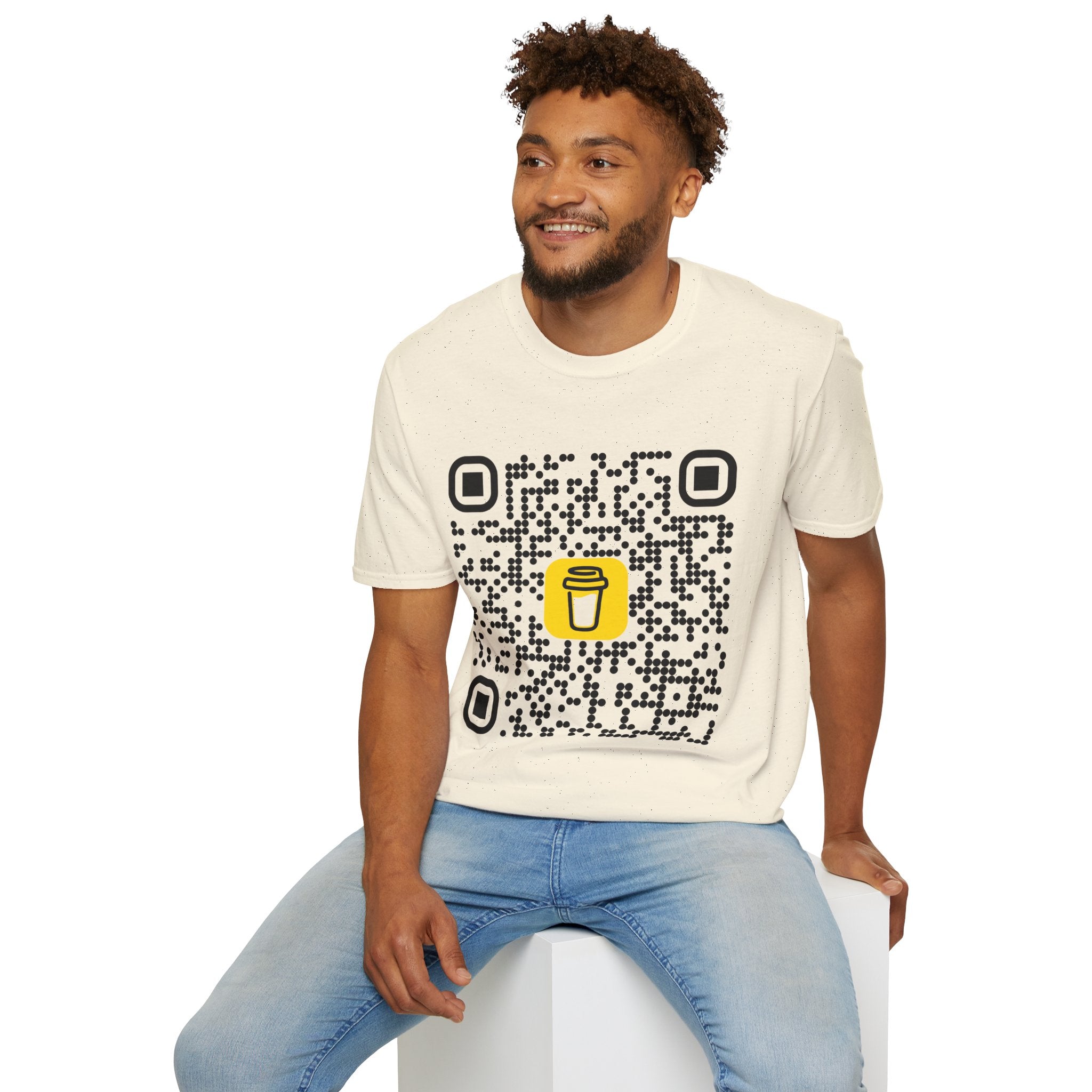 QR Code Coffee Tee — Scan-to-Order Coffee Shop T-Shirt