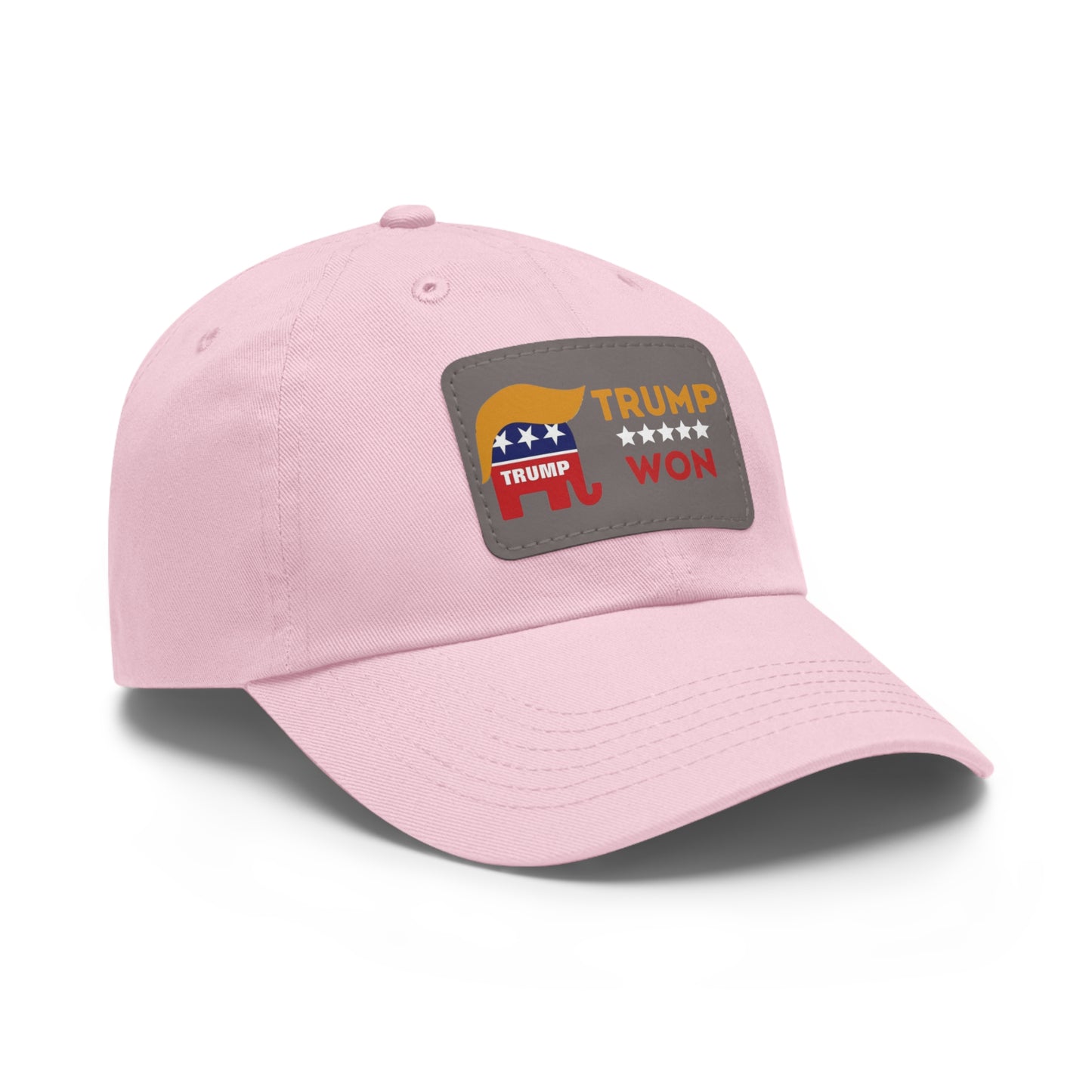 Trump Won Mom and Dad Hat with Leather Patch (Rectangle)