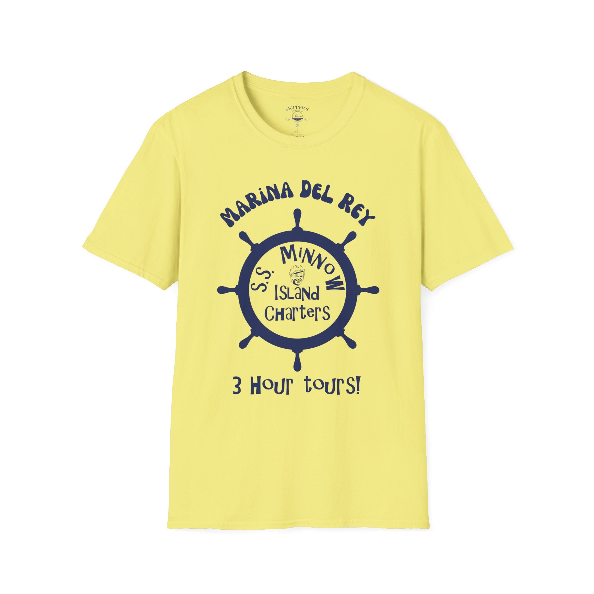 Marina Del Rey Ship Wheel logo T-Shirt | SS Minnow Island Charters, 3 Hour Tours